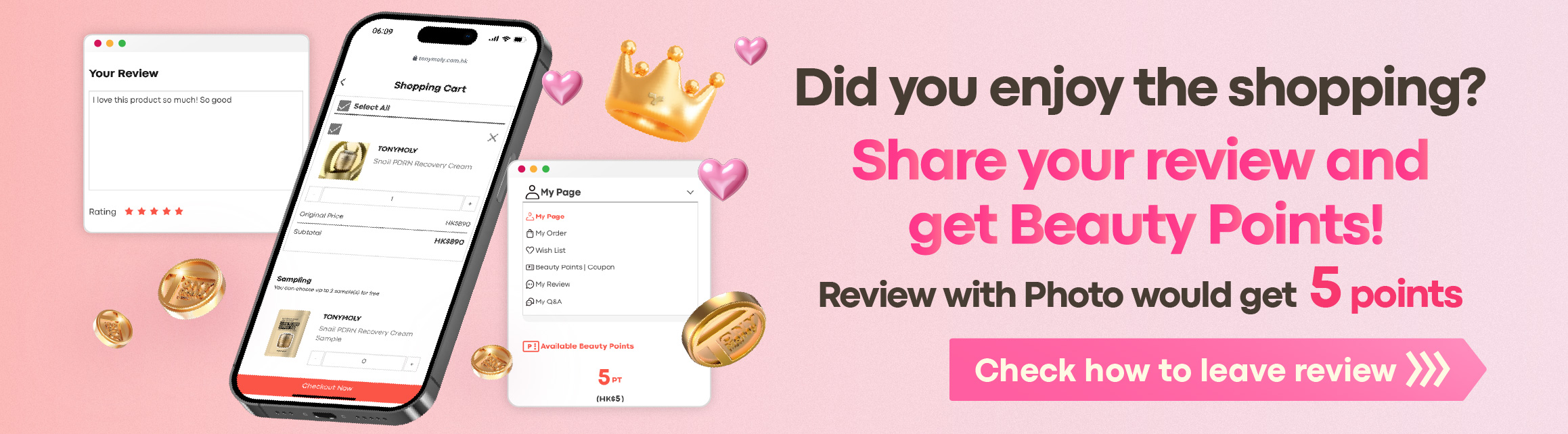 Share Reviews &amp; Get Beauty Points!